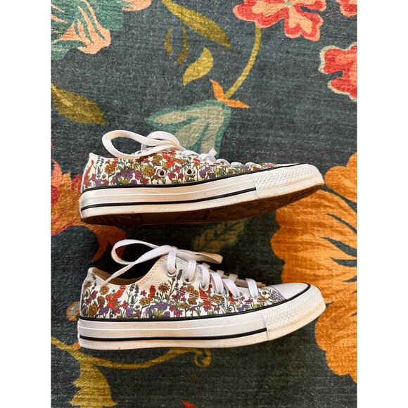 Converse All Star Floral Sneakers Size 7 - Picture 3 of 7